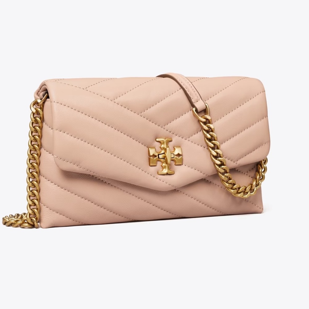 KIRA CHEVRON CHAIN WALLET BRAND NEW IN BAG PINK MOON